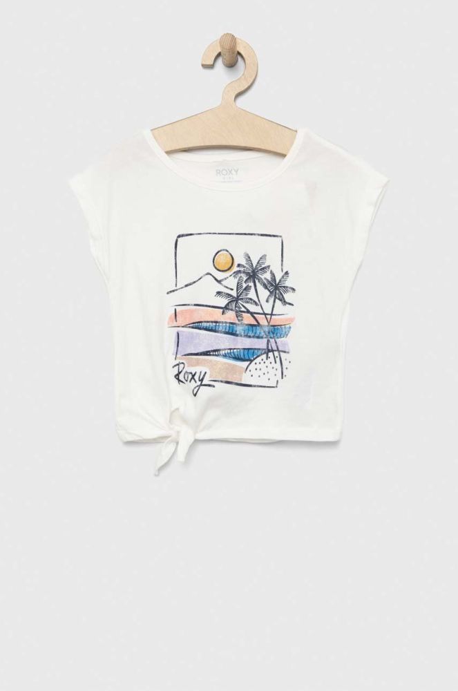 Дитяча бавовняна футболка Roxy колір білий (3023914)