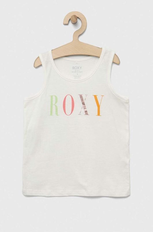 Дитячий бавовняний топ Roxy колір білий (3118405)