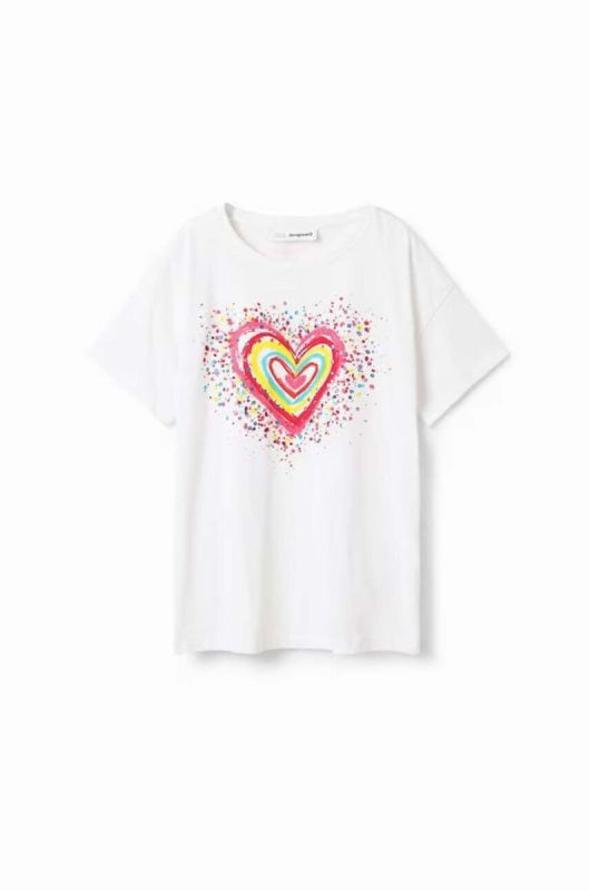 Дитяча бавовняна футболка Desigual колір білий (3062920)