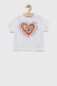 Дитяча бавовняна футболка Desigual колір білий (3062920)
