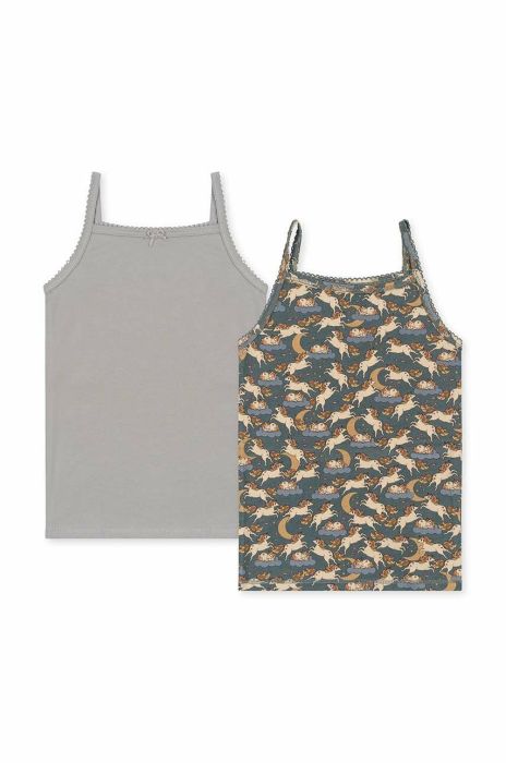 Дитячий топ Konges Sl?jd 2-pack колір блакитний (3001485)