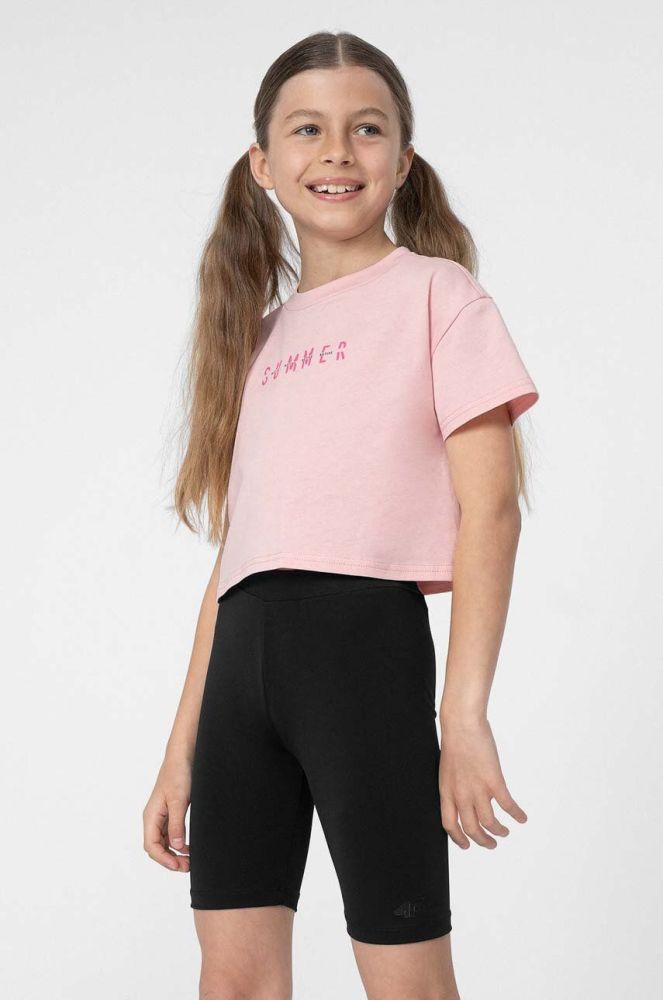 Дитяча бавовняна футболка 4F колір рожевий (3107200)