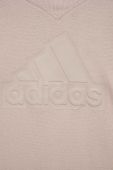Дитяча бавовняна футболка adidas U FI колір бежевий з аплікацією