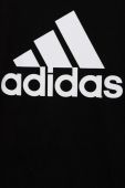 Дитяча бавовняна футболка adidas U BL колір чорний з принтом