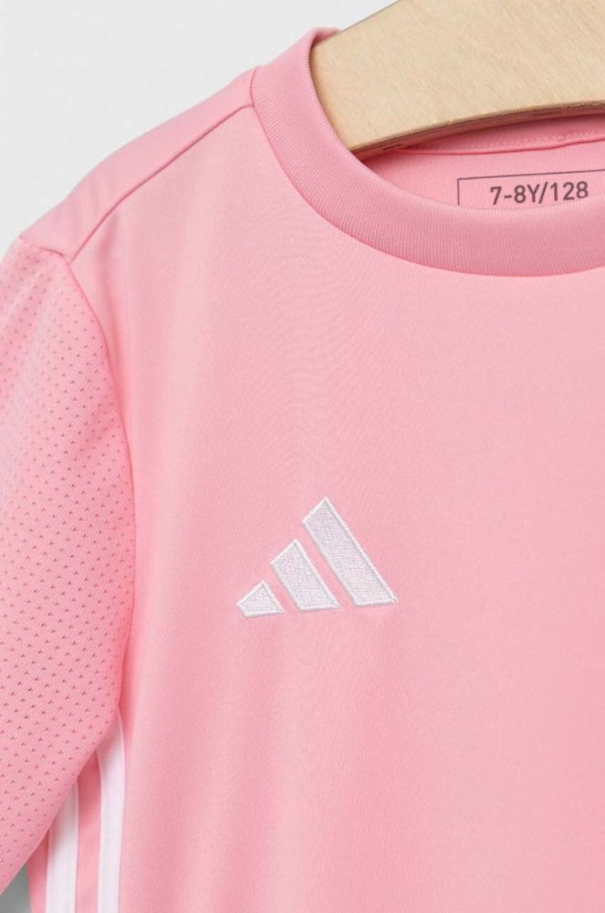Дитяча футболка adidas Performance TABELA 23 JSY колір рожевий однотонна фото 3