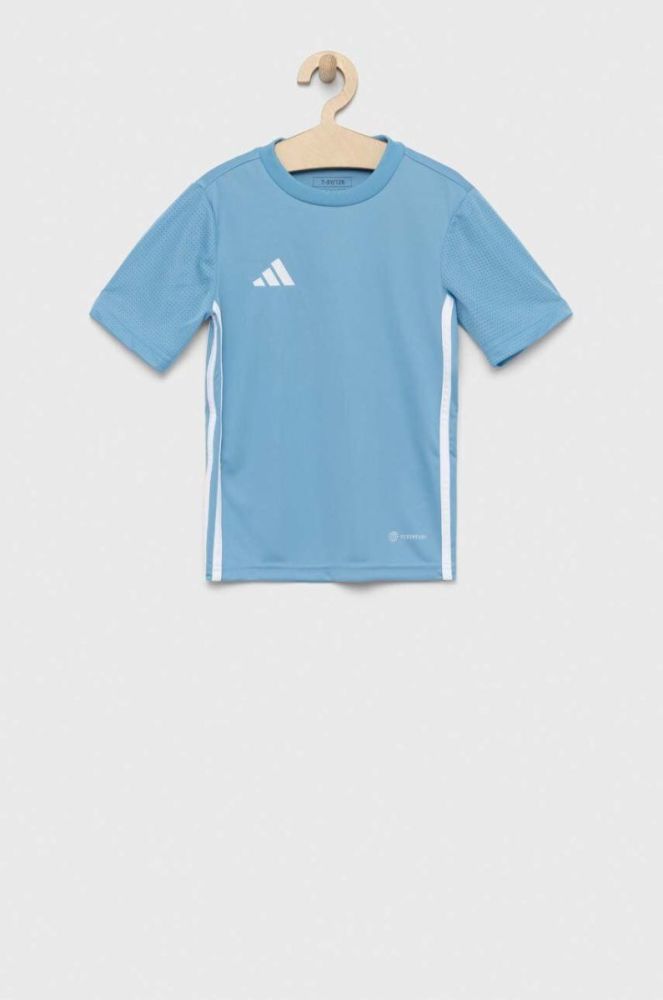 Дитяча футболка adidas Performance TABELA 23 JSY з аплікацією колір блакитний фото 2