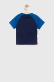 Дитяча бавовняна футболка Fila колір синій візерунок
