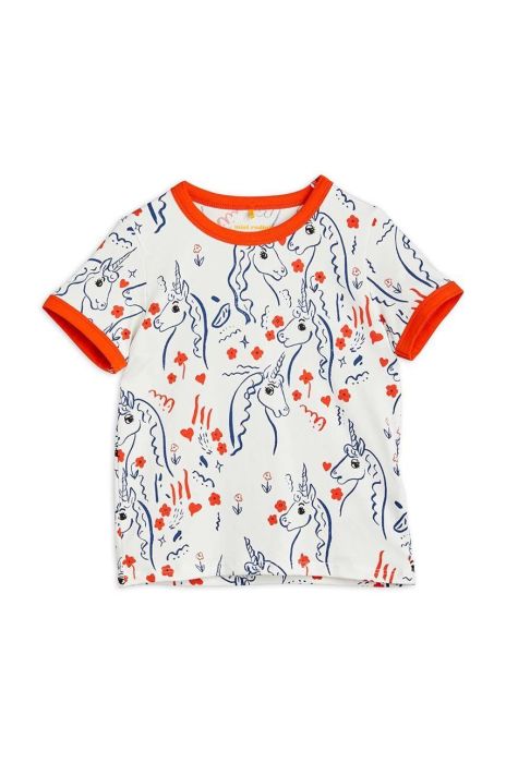 Дитяча футболка Mini Rodini колір білий візерунок (2909889)