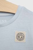 Дитяча бавовняна футболка Guess з аплікацією колір блакитний (2871550)