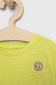 Дитяча бавовняна футболка Guess колір зелений з аплікацією (2871556)
