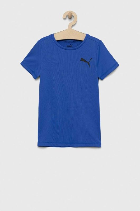 Дитяча футболка Puma ACTIVE Small Logo Tee B колір фіолетовий з принтом фото 2