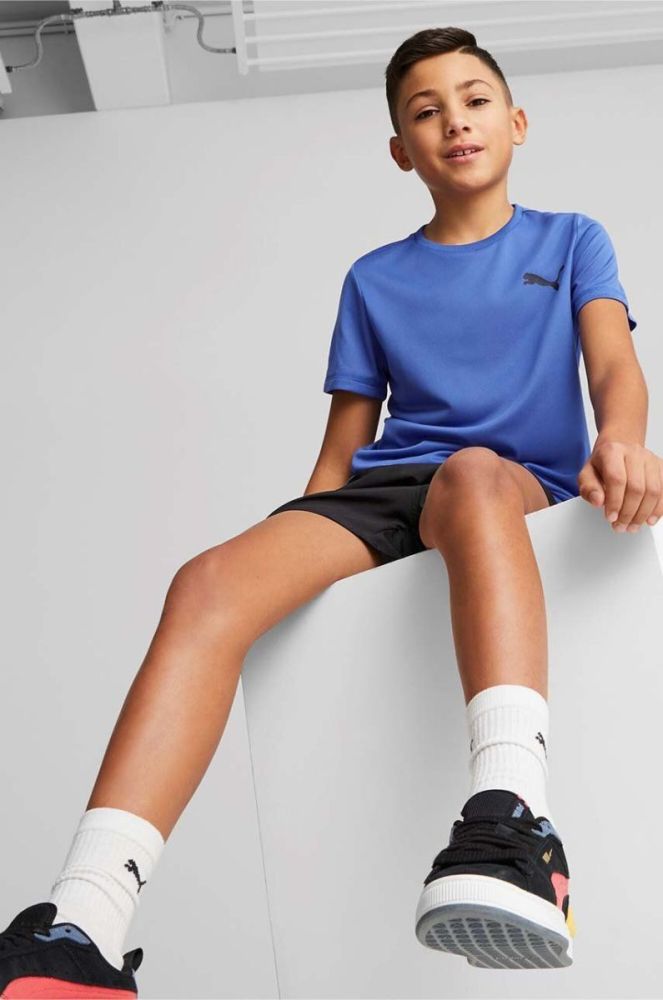 Дитяча футболка Puma ACTIVE Small Logo Tee B колір фіолетовий з принтом фото 5