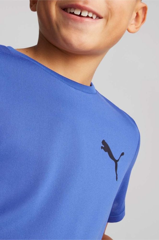 Дитяча футболка Puma ACTIVE Small Logo Tee B колір фіолетовий з принтом фото 6