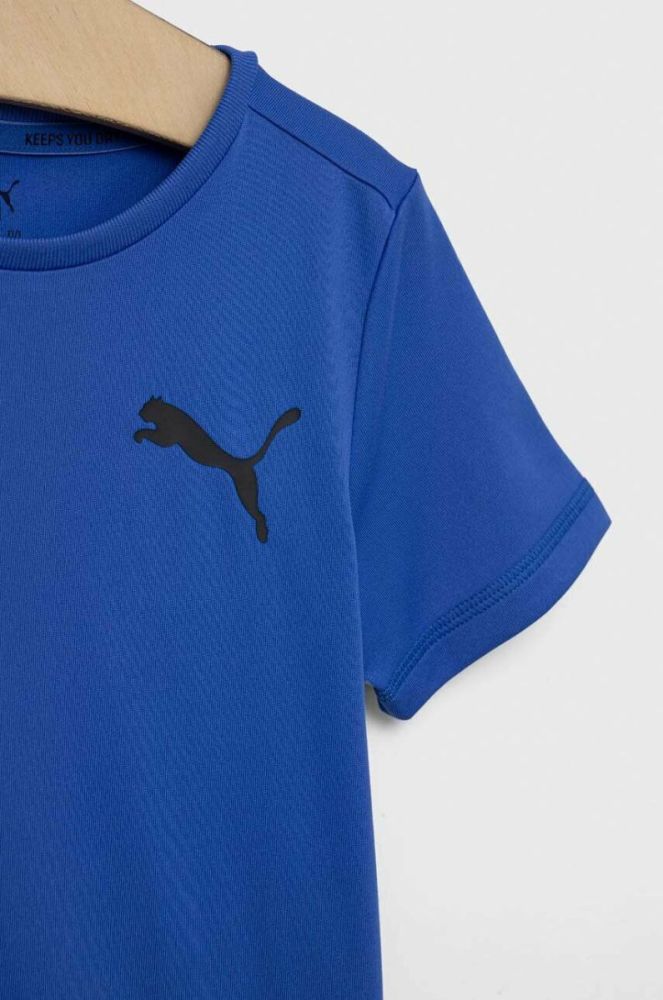 Дитяча футболка Puma ACTIVE Small Logo Tee B колір фіолетовий з принтом фото 4