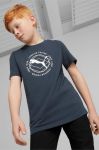 Дитяча бавовняна футболка Puma ACTIVE SPORTS Graphic Tee B з принтом колір блакитний