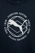 Дитяча бавовняна футболка Puma ACTIVE SPORTS Graphic Tee B з принтом колір блакитний