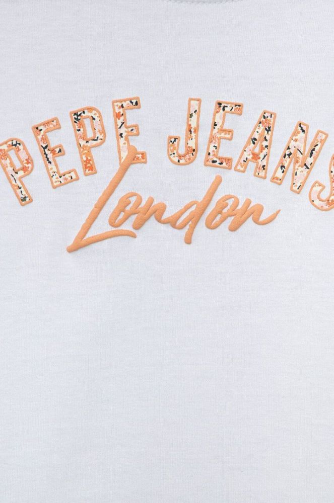 Дитяча бавовняна футболка Pepe Jeans колір білий з принтом (3152027) фото 3