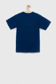 Дитяча бавовняна футболка United Colors of Benetton колір синій з принтом (3286423)