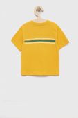 Дитяча бавовняна футболка United Colors of Benetton колір жовтий візерунок (3091689) Дитяча бавовняна футболка United Colors of Benetton колір жовтий візерунок (3091689)