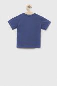 Дитяча футболка United Colors of Benetton з аплікацією колір блакитний