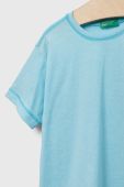 Дитяча футболка United Colors of Benetton однотонний колір блакитний (3213232)