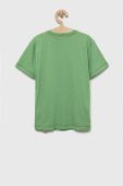 Дитяча футболка United Colors of Benetton колір зелений однотонний (3212102)