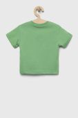 Дитяча футболка United Colors of Benetton колір зелений однотонний (3229137)