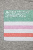 Дитяча бавовняна футболка United Colors of Benetton колір сірий з принтом (3054325) Дитяча бавовняна футболка United Colors of Benetton колір сірий з принтом (3054325)