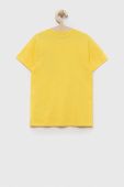 Дитяча бавовняна футболка United Colors of Benetton колір жовтий з принтом (3275756) Дитяча бавовняна футболка United Colors of Benetton колір жовтий з принтом (3275756)
