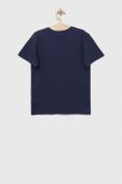 Дитяча бавовняна футболка United Colors of Benetton колір синій з принтом (3275753)