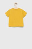Дитяча бавовняна футболка United Colors of Benetton колір жовтий з принтом (3054330)
