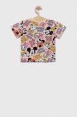 Дитяча бавовняна футболка United Colors of Benetton колір помаранчевий візерунок (3280156)