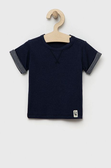 Футболка для немовлят United Colors of Benetton колір синій однотонний Футболка для немовлят United Colors of Benetton колір синій однотонний