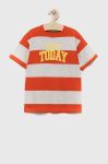 Дитяча бавовняна футболка United Colors of Benetton колір помаранчевий візерунок (3275819)
