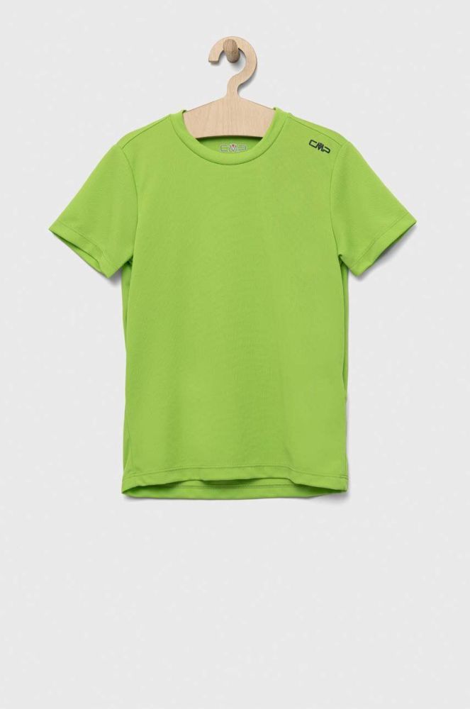 Дитяча футболка CMP колір зелений однотонний