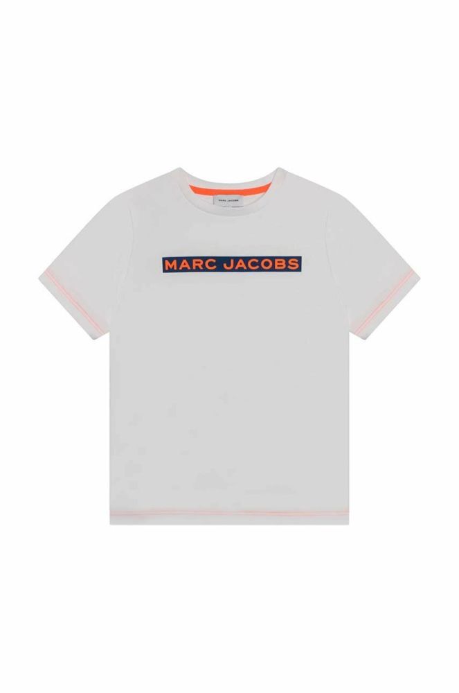 Дитяча бавовняна футболка Marc Jacobs колір білий з принтом (3054367)