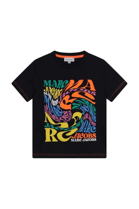 Дитяча бавовняна футболка Marc Jacobs колір синій з принтом (3203202) фото 2