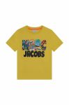 Дитяча бавовняна футболка Marc Jacobs колір жовтий з принтом (3054386)