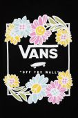 Дитяча бавовняна футболка Vans ELEVATED FLORAL CREW Black колір чорний з принтом
