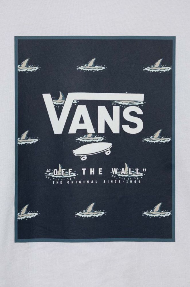 Дитяча бавовняна футболка Vans BY PRINT BOX BOYS WHITE/DRESS BLU колір білий з принтом фото 4