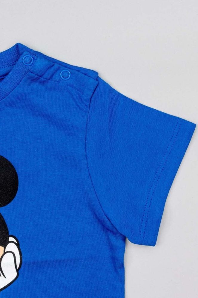 Дитяча бавовняна футболка zippy x Disney з принтом колір блакитний фото 3
