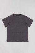 Дитяча бавовняна футболка zippy колір сірий з принтом (3137558)