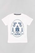 Дитяча бавовняна футболка zippy колір білий з принтом (3124659)