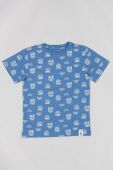 Дитяча бавовняна футболка zippy з принтом колір блакитний (3137563)
