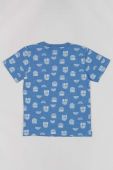 Дитяча бавовняна футболка zippy з принтом колір блакитний (3137563)