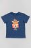 Дитяча бавовняна футболка zippy колір синій з принтом (3118448)