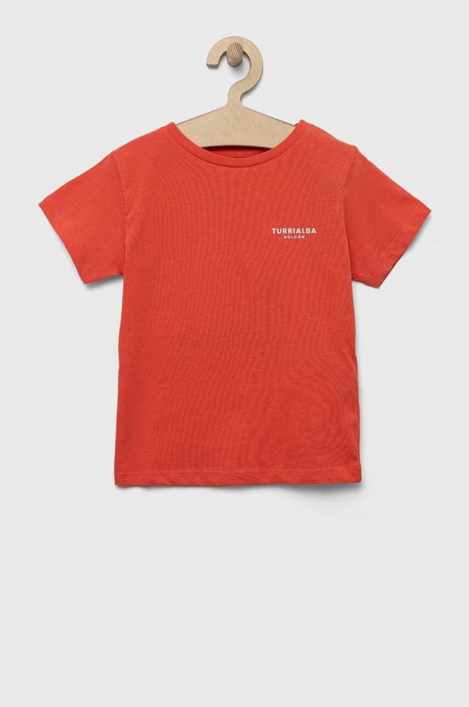 Дитяча бавовняна футболка zippy колір помаранчевий з принтом (3160502)