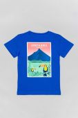 Дитяча бавовняна футболка zippy з принтом колір блакитний (3160519)