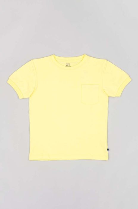 Дитяча футболка zippy колір жовтий з принтом