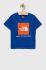 Дитяча бавовняна футболка The North Face з принтом колір блакитний (3133915)
